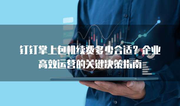 钉钉掌上包机续费多少合适?企业高效运营的关键决策指南