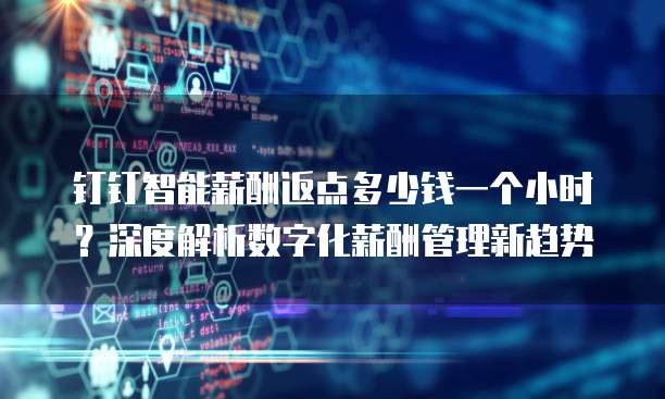 钉钉智能薪酬返点多少钱一个小时？深度解析数字化薪酬管理新趋势