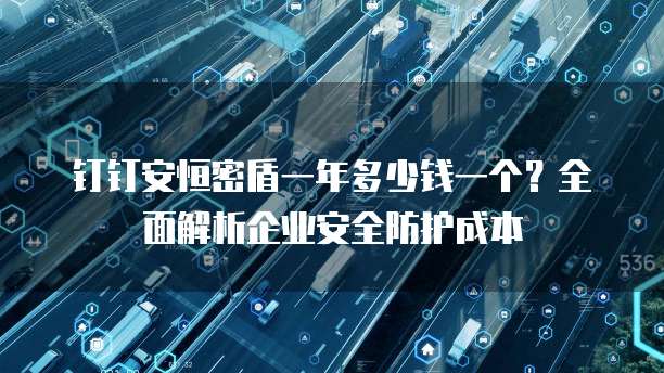 钉钉安恒密盾一年多少钱一个?全面解析企业安全防护成本