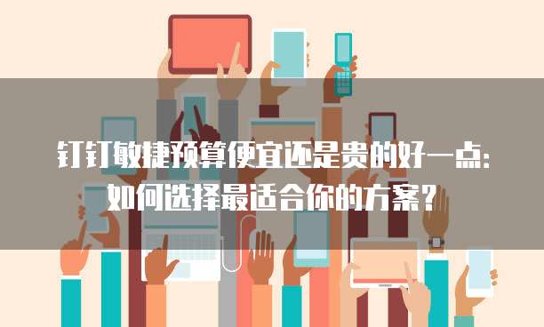 钉钉敏捷预算便宜还是贵的好一点:如何选择最适合你的方案?