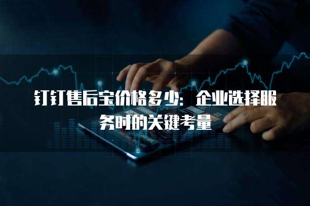 钉钉售后宝价格多少:企业选择服务时的关键考量