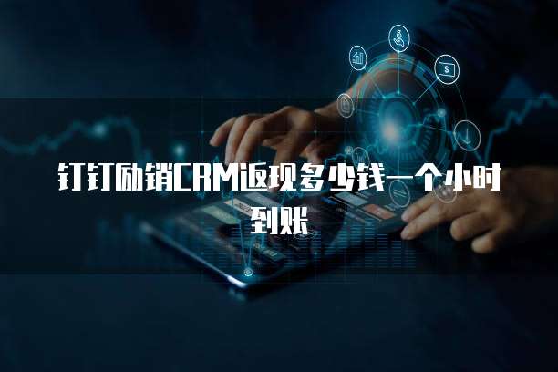 钉钉励销CRM返现多少钱一个小时到账