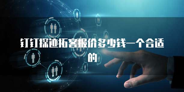 钉钉探迹拓客报价多少钱一个合适的