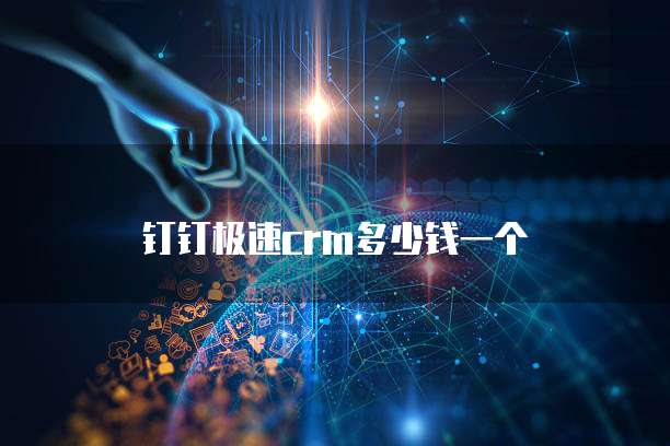 钉钉极速crm多少钱一个