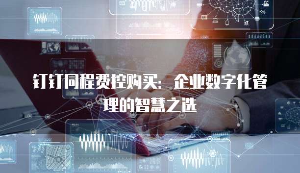 钉钉同程费控购买：企业数字化管理的智慧之选