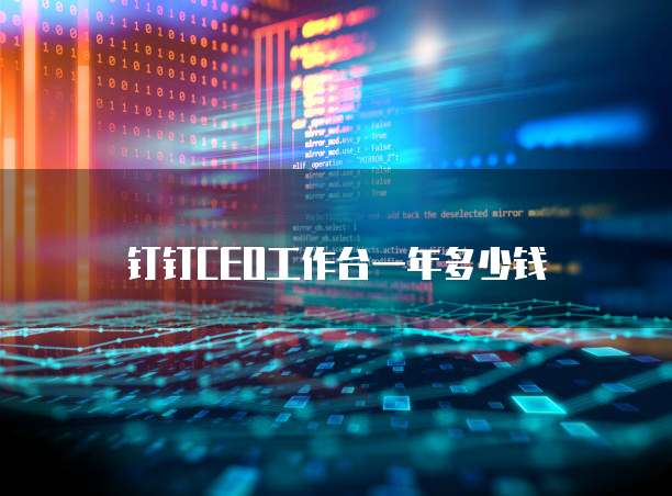 钉钉CEO工作台一年多少钱