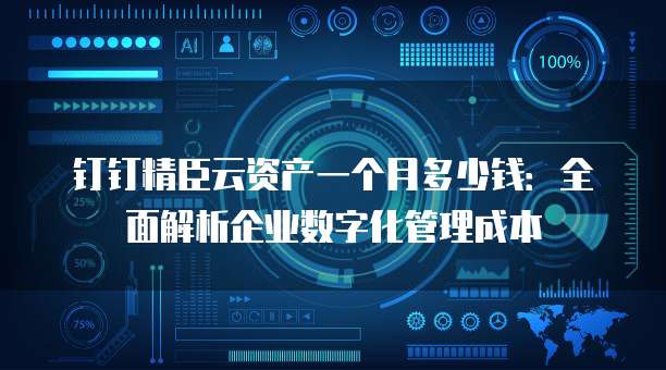 钉钉精臣云资产一个月多少钱:全面解析企业数字化管理成本