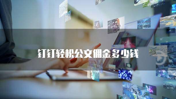 钉钉轻松公文佣金多少钱