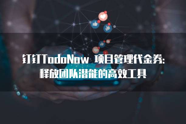 钉钉TodoNow 项目管理代金券:释放团队潜能的高效工具