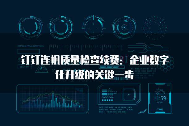 钉钉连帆质量检查续费:企业数字化升级的关键一步