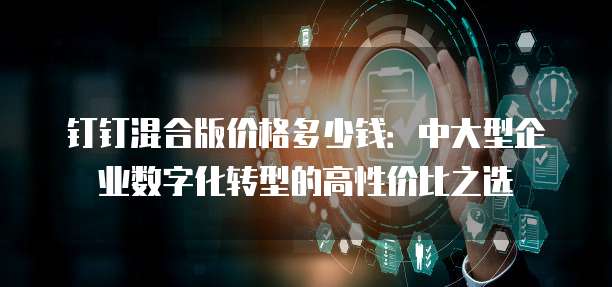 钉钉混合版价格多少钱:中大型企业数字化转型的高性价比之选