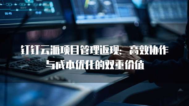 钉钉云派项目管理返现:高效协作与成本优化的双重价值