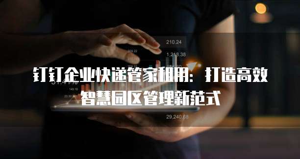 钉钉企业快递管家租用：打造高效智慧园区管理新范式