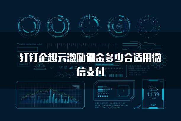 钉钉企趣云激励佣金多少合适用微信支付