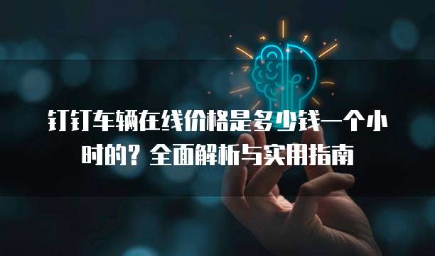 钉钉车辆在线价格是多少钱一个小时的?全面解析与实用指南