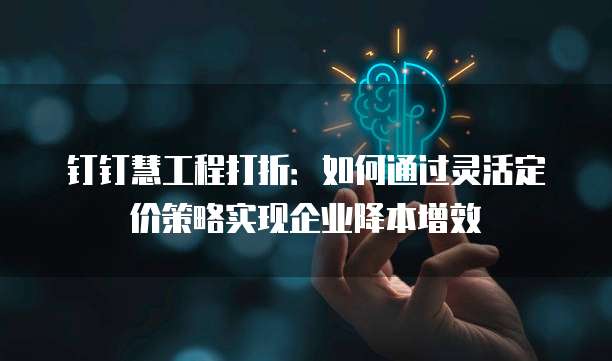 钉钉慧工程打折:如何通过灵活定价策略实现企业降本增效