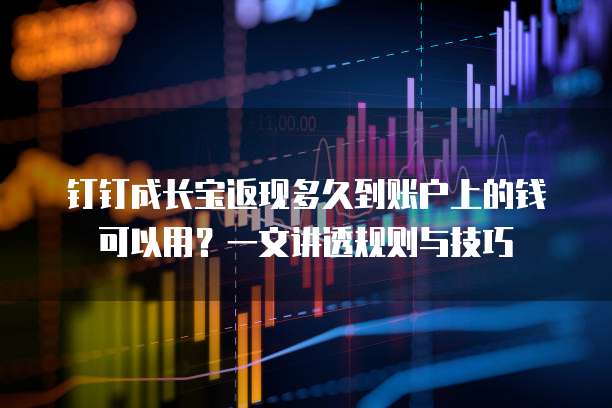 钉钉成长宝返现多久到账户上的钱可以用?一文讲透规则与技巧