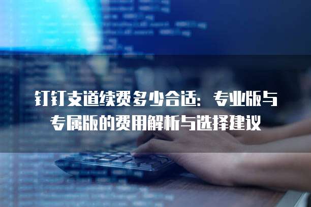 钉钉支道续费多少合适：专业版与专属版的费用解析与选择建议