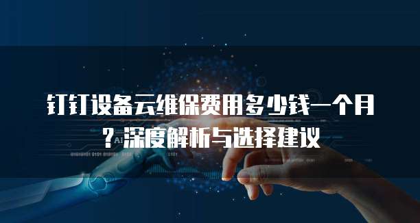 钉钉设备云维保费用多少钱一个月？深度解析与选择建议