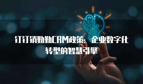 钉钉销勤勤CRM政策：企业数字化转型的智慧引擎