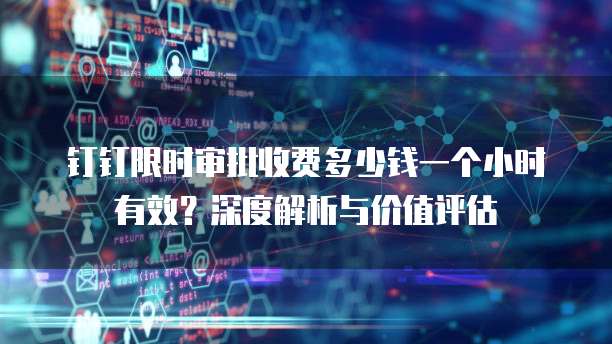钉钉限时审批收费多少钱一个小时有效?深度解析与价值评估