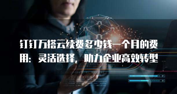 钉钉万搭云续费多少钱一个月的费用:灵活选择,助力企业高效转型