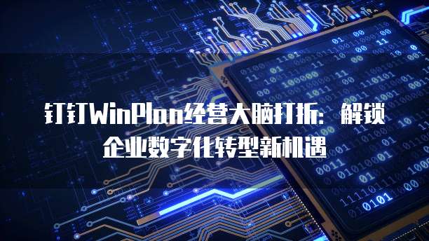 钉钉WinPlan经营大脑打折:解锁企业数字化转型新机遇