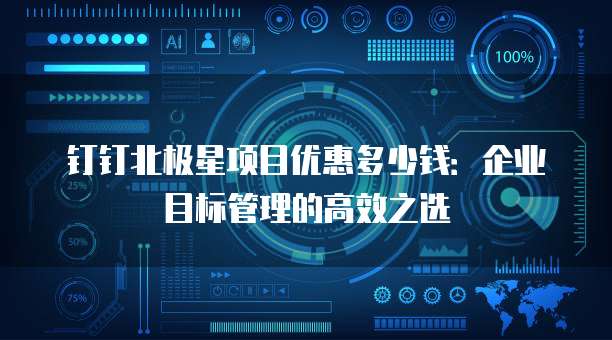 钉钉北极星项目优惠多少钱:企业目标管理的高效之选
