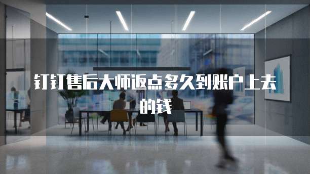 钉钉售后大师返点多久到账户上去的钱