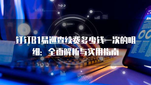 钉钉B1易巡查续费多少钱一次的明细:全面解析与实用指南