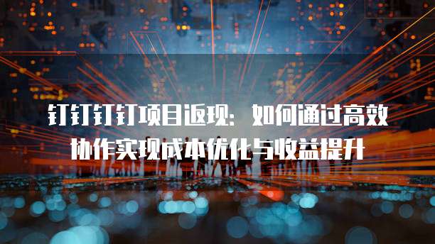 钉钉钉钉项目返现：如何通过高效协作实现成本优化与收益提升