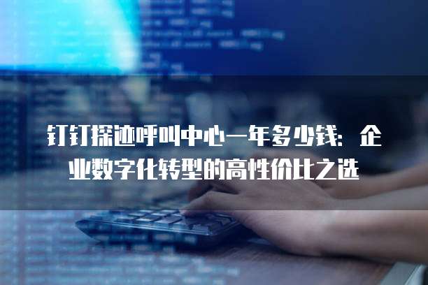 钉钉探迹呼叫中心一年多少钱:企业数字化转型的高性价比之选