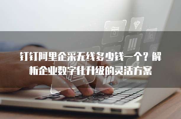 钉钉阿里企采无线多少钱一个?解析企业数字化升级的灵活方案