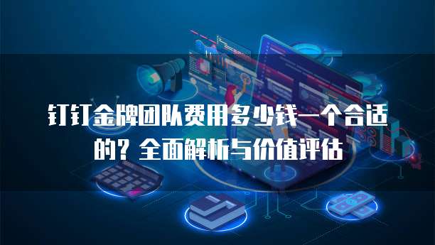钉钉金牌团队费用多少钱一个合适的?全面解析与价值评估