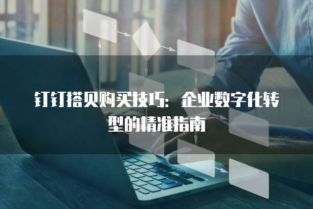 钉钉搭贝购买技巧:企业数字化转型的精准指南