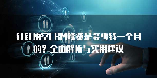 钉钉悟空CRM续费是多少钱一个月的?全面解析与实用建议