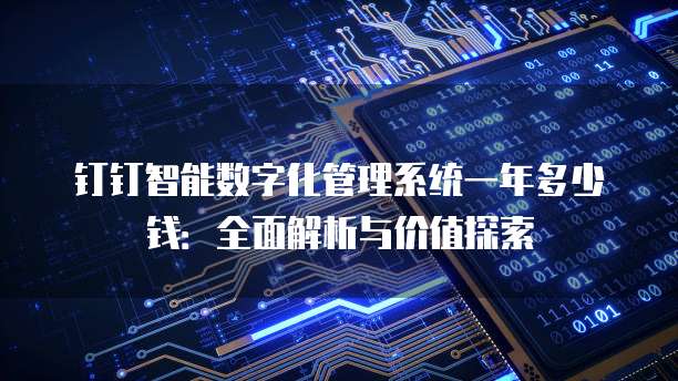 钉钉智能数字化管理系统一年多少钱:全面解析与价值探索