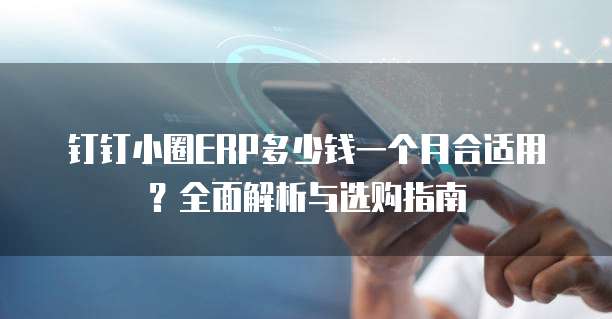 钉钉小圈ERP多少钱一个月合适用？全面解析与选购指南