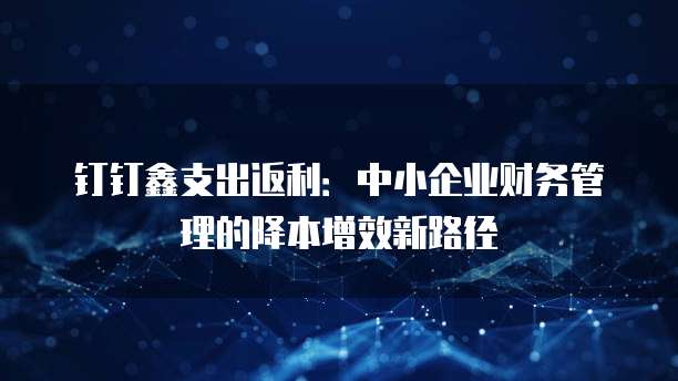 钉钉鑫支出返利:中小企业财务管理的降本增效新路径