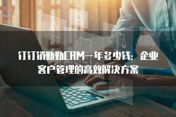 钉钉销勤勤CRM一年多少钱:企业客户管理的高效解决方案