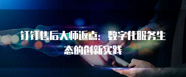 钉钉售后大师返点:数字化服务生态的创新实践