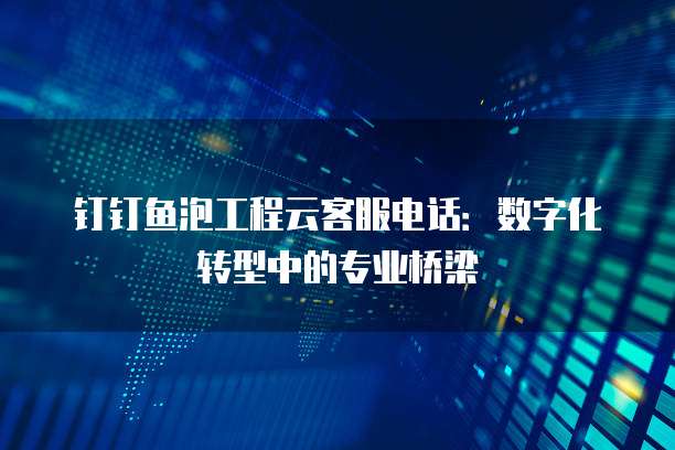 钉钉鱼泡工程云客服电话:数字化转型中的专业桥梁