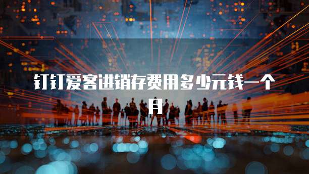 钉钉爱客进销存费用多少元钱一个月