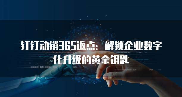 钉钉动销365返点:解锁企业数字化升级的黄金钥匙