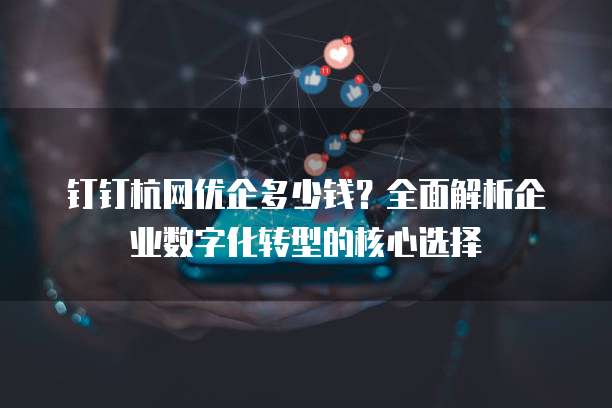 钉钉杭网优企多少钱?全面解析企业数字化转型的核心选择