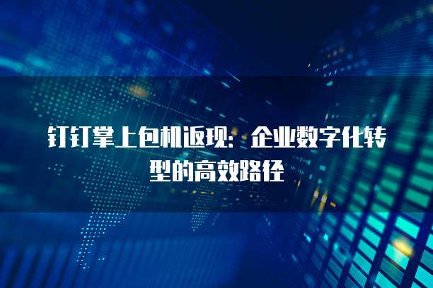 钉钉掌上包机返现:企业数字化转型的高效路径