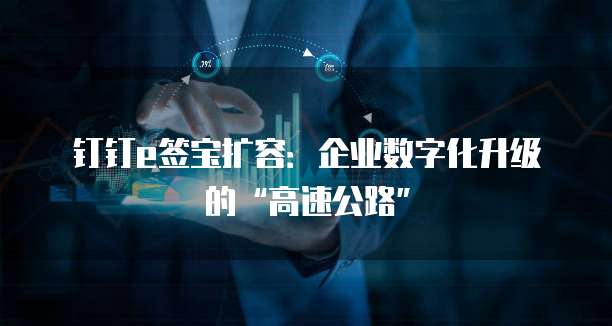 钉钉e签宝扩容:企业数字化升级的“高速公路”