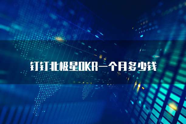 钉钉北极星OKR一个月多少钱