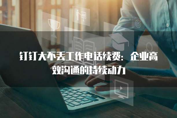 钉钉大不丢工作电话续费:企业高效沟通的持续动力