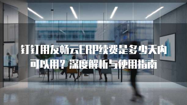 钉钉用友畅云ERP续费是多少天内可以用?深度解析与使用指南